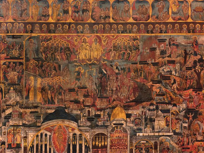 Objektabbildung zoomen Detail mit Darstellung des Jüngsten Gerichts