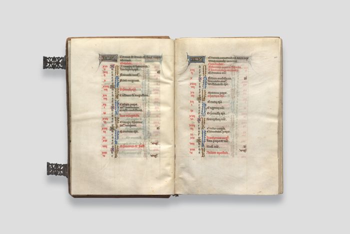 Objektabbildung zoomen Geöffnetes Stundenbuch, Doppelseite 7