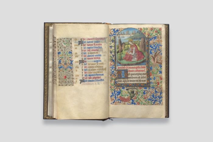 Objektabbildung zoomen Folio 15 des geöffneten Stundenbuchs