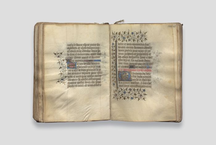 Zoom image for the object Geöffnetes Stundenbuch, Doppelseite 144