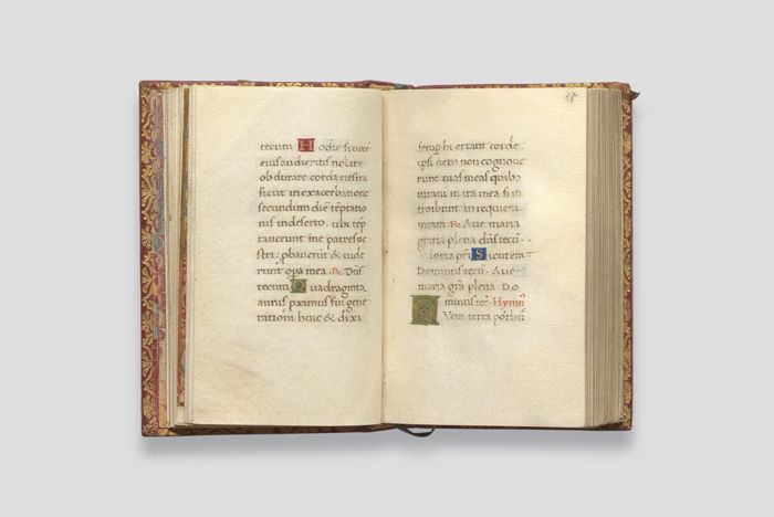 Objektabbildung zoomen Geöffnetes Stundenbuch, Doppelseite 18