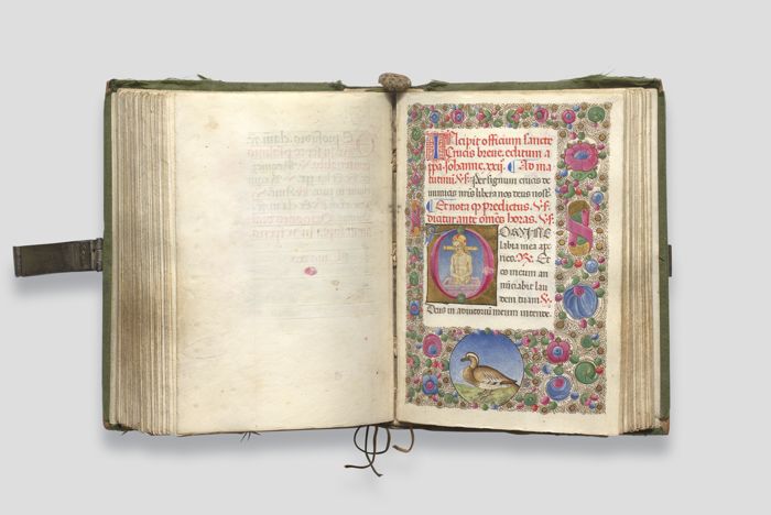 Zoom image for the object Geöffnetes Stundenbuch, Doppelseite 154