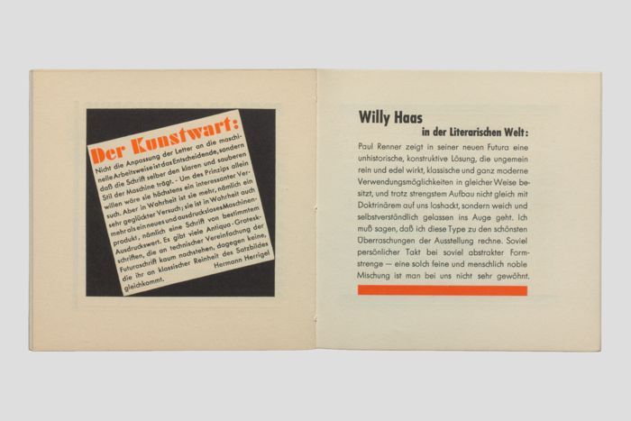 Objektabbildung zoomen Eine weitere Doppelseite mit positiven Stellungnahmen von Herrmann Herrigel und Willy Haas