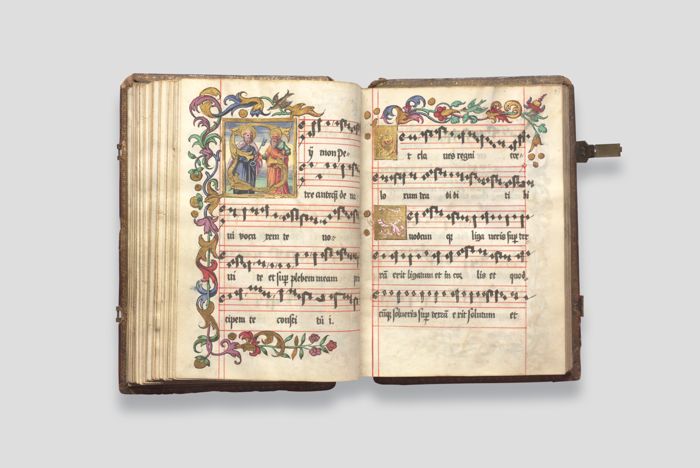 Objektabbildung zoomen Geöffnetes Antiphonar, Doppelseite 47