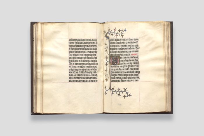 Objektabbildung zoomen Folio 90 des aufgeschlagenen Stundenbuchs