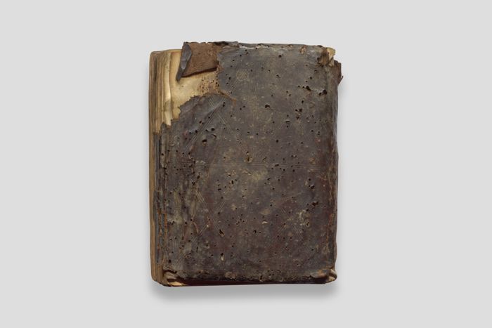 Objektabbildung zoomen Rückdeckel der Handschrift