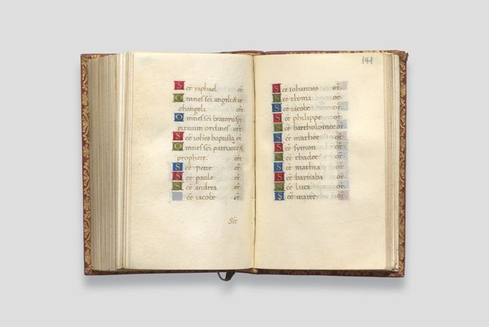 Objektabbildung zoomen Geöffnetes Stundenbuch, Doppelseite 141