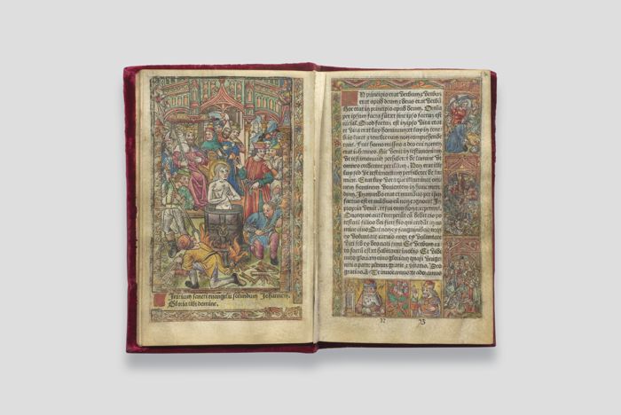 Objektabbildung zoomen Geöffnetes Stundenbuch, Doppelseite 17