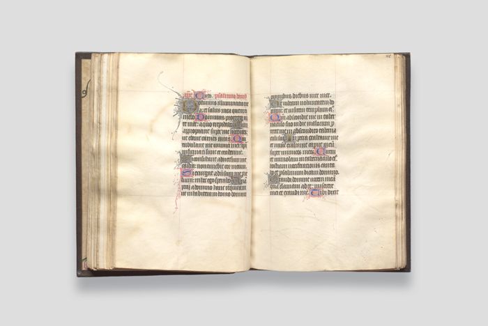 Objektabbildung zoomen Folio 48 des aufgeschlagenen Stundenbuchs.