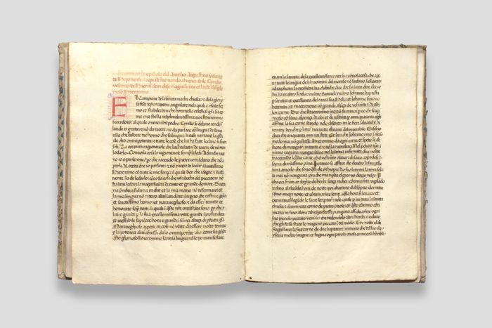 Objektabbildung zoomen Folio 5 mit Text und roter Initiale